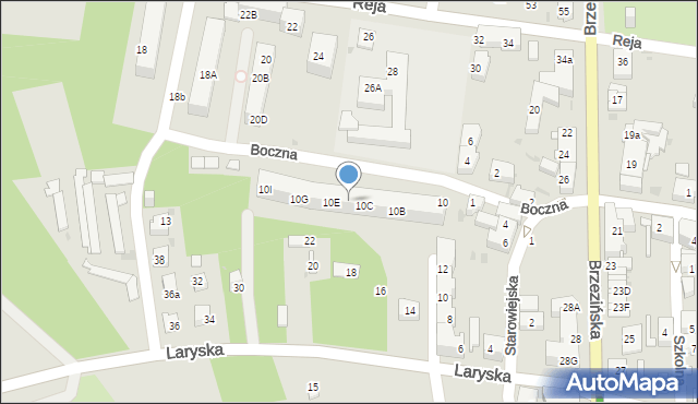 Mysłowice, Boczna, 10D, mapa Mysłowice