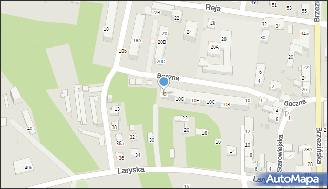Mysłowice, Boczna, 10I, mapa Mysłowice