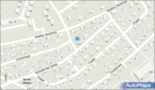 Mysłowice, Bohaterów Getta, 14, mapa Mysłowice