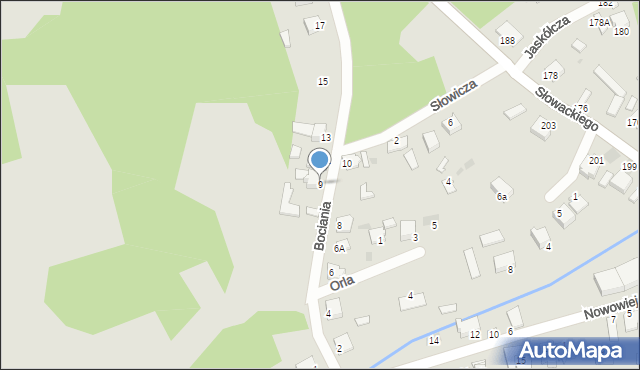 Myszków, Bociania, 9, mapa Myszków