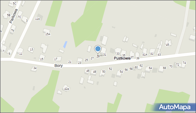 Myszków, Bory, 29, mapa Myszków