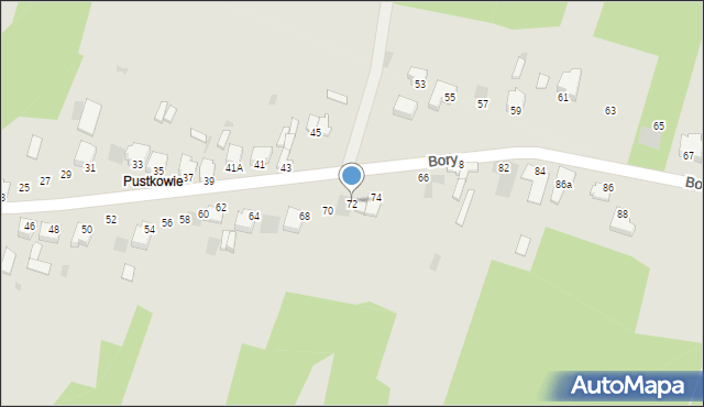 Myszków, Bory, 72, mapa Myszków