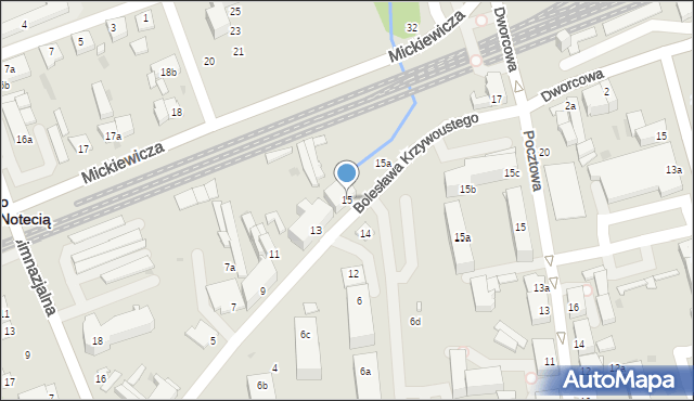 Nakło nad Notecią, Bolesława Krzywoustego, 15, mapa Nakło nad Notecią