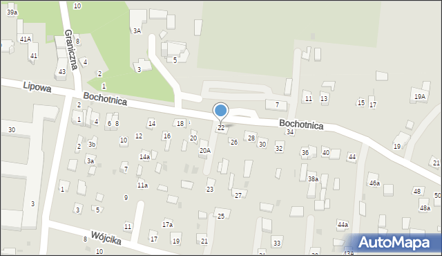 Nałęczów, Bochotnica, 22, mapa Nałęczów