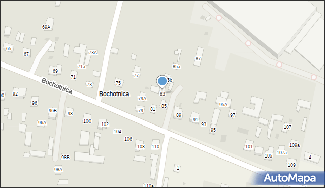 Nałęczów, Bochotnica, 83, mapa Nałęczów