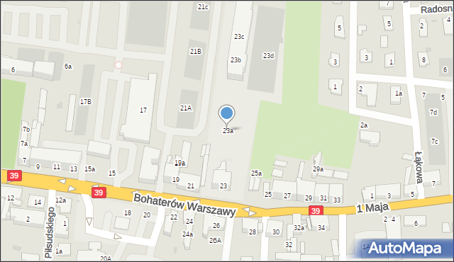 Namysłów, Bohaterów Warszawy, 23a, mapa Namysłów