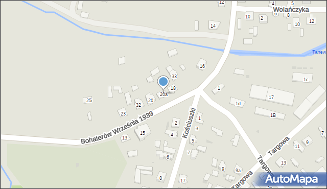 Narol, Bohaterów Września 1939, 20a, mapa Narol