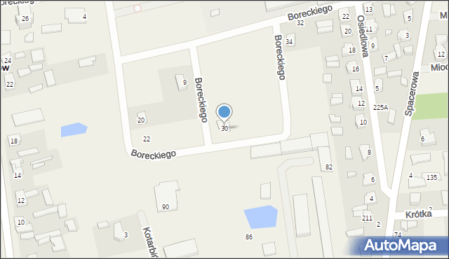 Nieborów, Boreckiego Karola, 30, mapa Nieborów