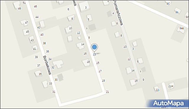 Niekłonice, Borówkowa, 13, mapa Niekłonice