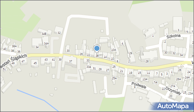 Niemodlin, Bohaterów Powstań Śląskich, 18, mapa Niemodlin