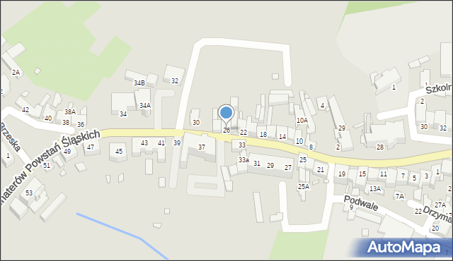 Niemodlin, Bohaterów Powstań Śląskich, 26, mapa Niemodlin