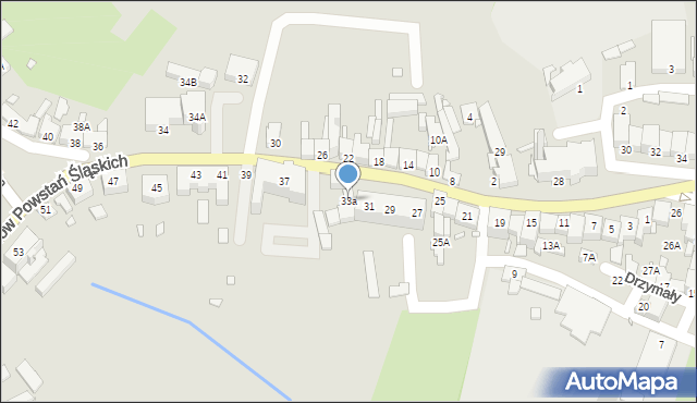 Niemodlin, Bohaterów Powstań Śląskich, 33a, mapa Niemodlin