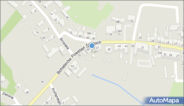 Niemodlin, Bohaterów Powstań Śląskich, 49A, mapa Niemodlin