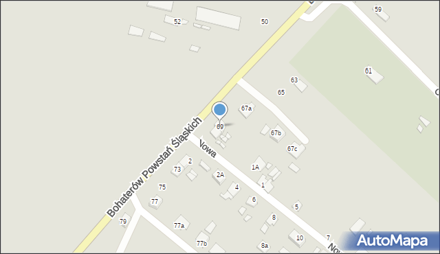 Niemodlin, Bohaterów Powstań Śląskich, 69, mapa Niemodlin