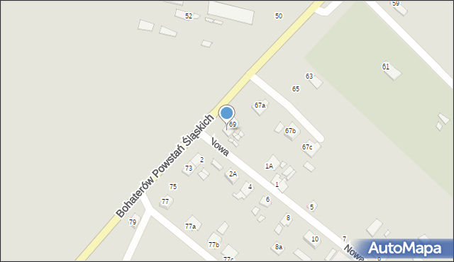 Niemodlin, Bohaterów Powstań Śląskich, 71, mapa Niemodlin