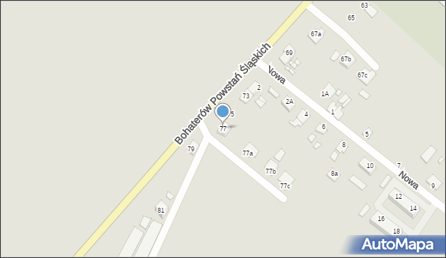 Niemodlin, Bohaterów Powstań Śląskich, 77, mapa Niemodlin