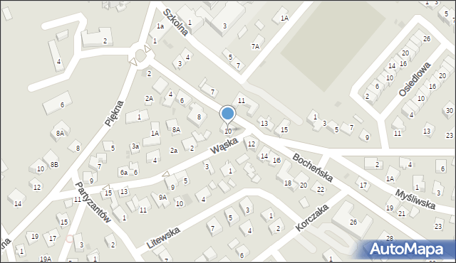 Niepołomice, Bocheńska, 10, mapa Niepołomice