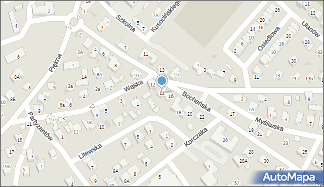 Niepołomice, Bocheńska, 14, mapa Niepołomice