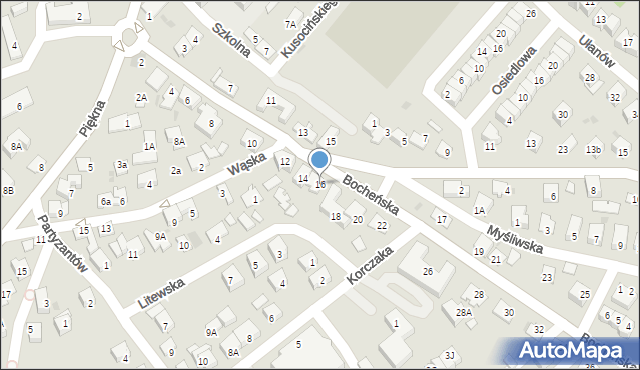 Niepołomice, Bocheńska, 16, mapa Niepołomice