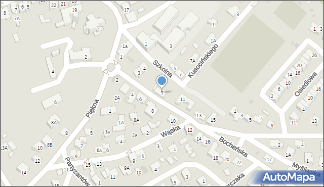 Niepołomice, Bocheńska, 7, mapa Niepołomice