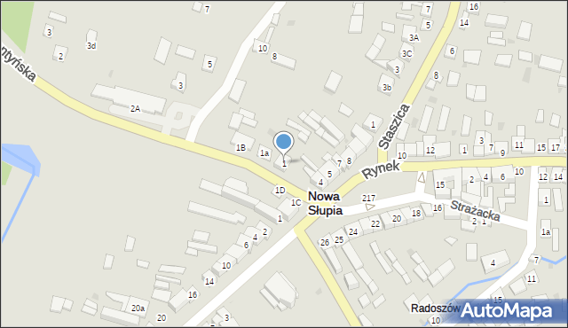 Nowa Słupia, Bodzentyńska, 1, mapa Nowa Słupia