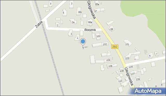 Nowa Sól, Boczna, 5, mapa Nowa Sól
