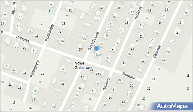 Nowe Gulczewo, Bohuna, 13, mapa Nowe Gulczewo