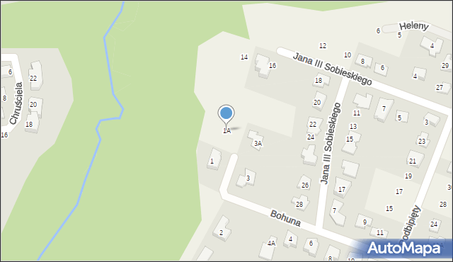 Nowe Gulczewo, Bohuna, 1A, mapa Nowe Gulczewo