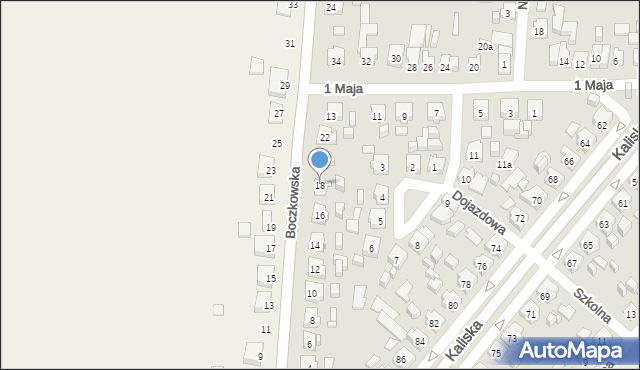 Nowe Skalmierzyce, Boczkowska, 18, mapa Nowe Skalmierzyce