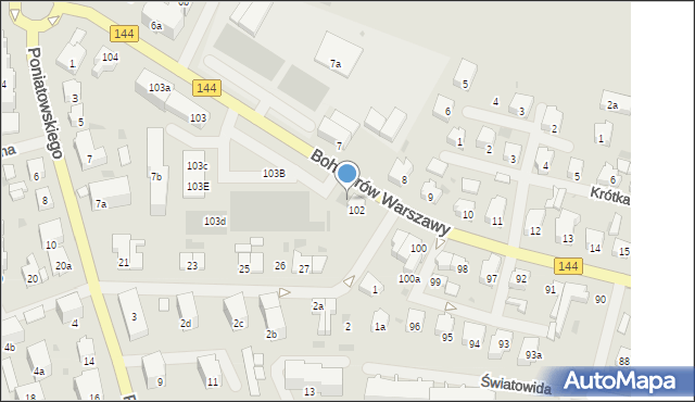 Nowogard, Bohaterów Warszawy, 102B, mapa Nowogard