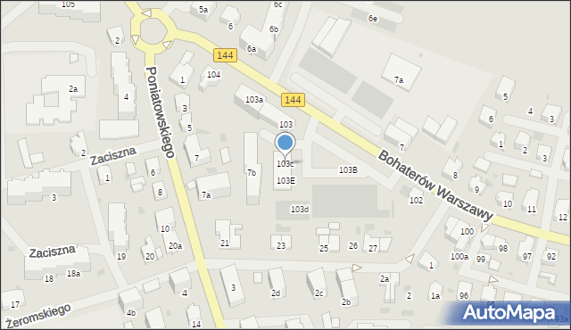 Nowogard, Bohaterów Warszawy, 103c, mapa Nowogard