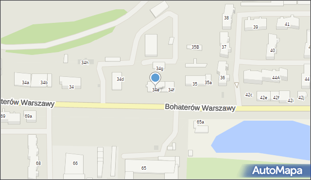 Nowogard, Bohaterów Warszawy, 34e, mapa Nowogard