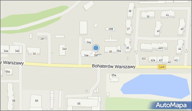 Nowogard, Bohaterów Warszawy, 34f, mapa Nowogard