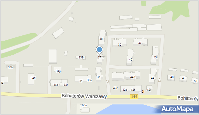 Nowogard, Bohaterów Warszawy, 37, mapa Nowogard