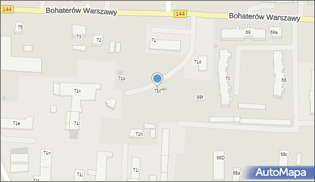 Nowogard, Bohaterów Warszawy, 71c, mapa Nowogard