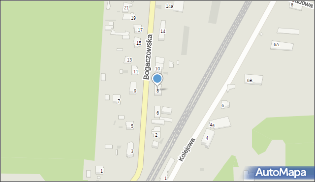 Nowogród Bobrzański, Bogaczowska, 8, mapa Nowogród Bobrzański