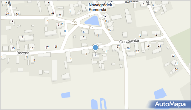 Nowogródek Pomorski, Boczna, 2, mapa Nowogródek Pomorski