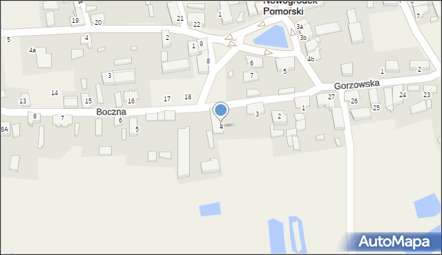 Nowogródek Pomorski, Boczna, 4, mapa Nowogródek Pomorski