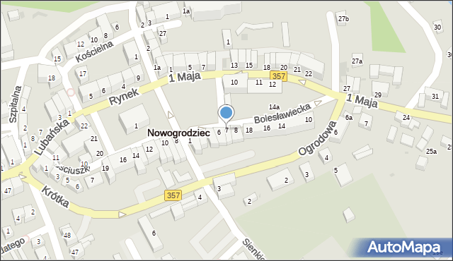 Nowogrodziec, Bolesławiecka, 7, mapa Nowogrodziec