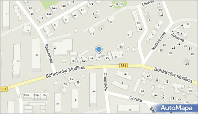 Nowy Dwór Mazowiecki, Bohaterów Modlina, 12, mapa Nowy Dwór Mazowiecki