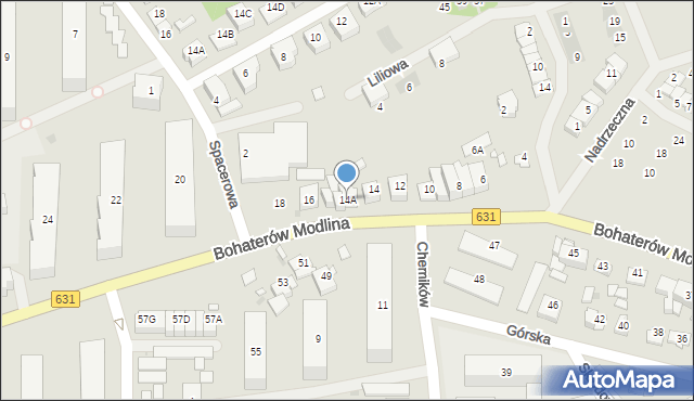 Nowy Dwór Mazowiecki, Bohaterów Modlina, 14A, mapa Nowy Dwór Mazowiecki