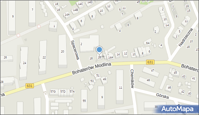 Nowy Dwór Mazowiecki, Bohaterów Modlina, 16, mapa Nowy Dwór Mazowiecki