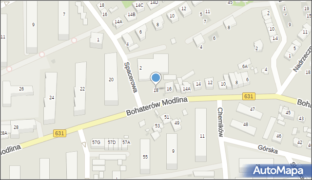 Nowy Dwór Mazowiecki, Bohaterów Modlina, 18, mapa Nowy Dwór Mazowiecki