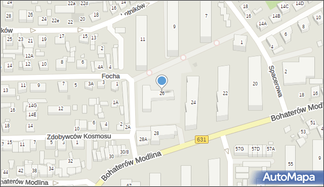 Nowy Dwór Mazowiecki, Bohaterów Modlina, 26, mapa Nowy Dwór Mazowiecki