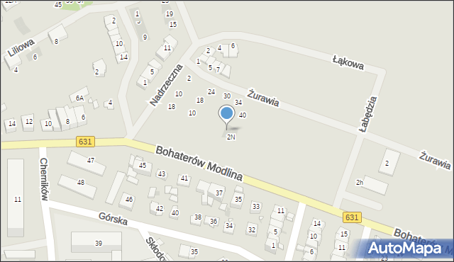 Nowy Dwór Mazowiecki, Bohaterów Modlina, 2o, mapa Nowy Dwór Mazowiecki