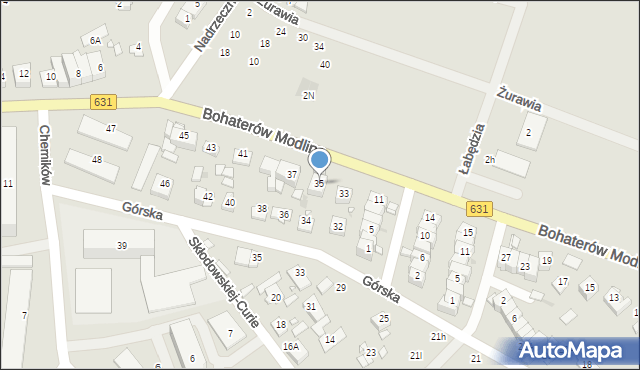 Nowy Dwór Mazowiecki, Bohaterów Modlina, 35, mapa Nowy Dwór Mazowiecki