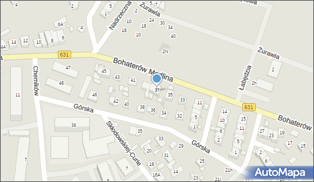 Nowy Dwór Mazowiecki, Bohaterów Modlina, 37, mapa Nowy Dwór Mazowiecki