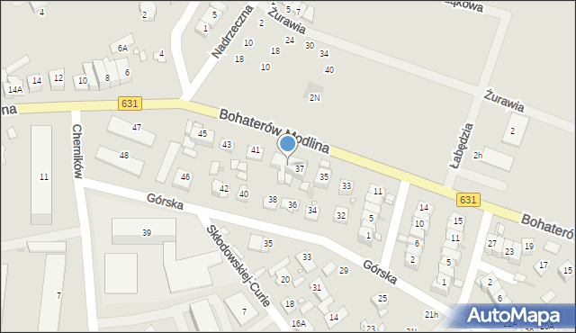 Nowy Dwór Mazowiecki, Bohaterów Modlina, 39, mapa Nowy Dwór Mazowiecki