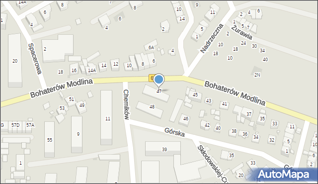 Nowy Dwór Mazowiecki, Bohaterów Modlina, 47, mapa Nowy Dwór Mazowiecki