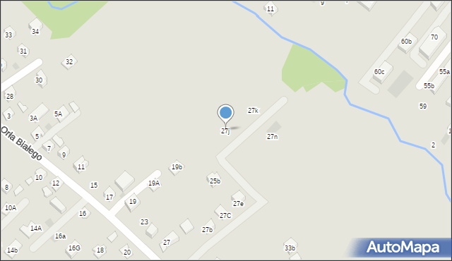 Nowy Sącz, Bohaterów Orła Białego, 27j, mapa Nowego Sącza